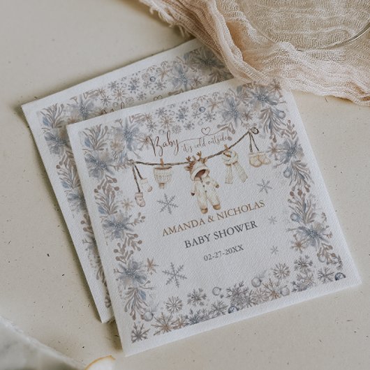 Winter Baby het is koud buiten Baby shower Servet