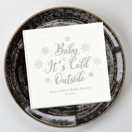 Winter Baby Het is koud buiten Baby shower Servet
