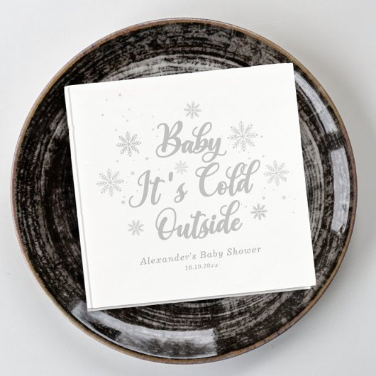 Winter Baby Het is koud buiten Baby shower Servet