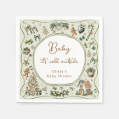Winter Baby Het is koud buiten Baby shower Servet (Voorkant)