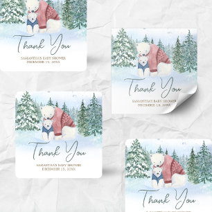 Winter Baby Het Is Koud Buiten Baby Shower Vierkante Sticker