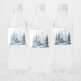 Winter Baby Het is koud buiten Baby shower Waterfles Etiket