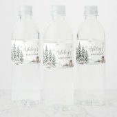 Winter Baby Het is koud buiten Baby shower Waterfles Etiket (Flessen)