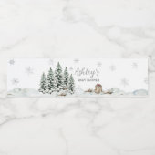 Winter Baby Het is koud buiten Baby shower Waterfles Etiket (Enkel label)