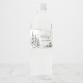 Winter Baby Het is koud buiten Baby shower Waterfles Etiket (Voorkant)