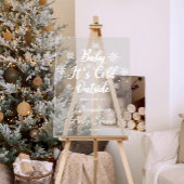 Winter Baby Het is koud Buiten Baby shower Welkom Acryl Bord