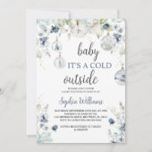 Winter Baby Het Is Koud Buiten Douche Uitnodiging (Voorkant)