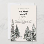 Winter Baby Het is koud buiten Frosty Trees Shower Kaart (Voorkant)