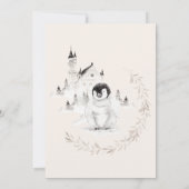 Winter Baby Het is koud buiten Frosty Trees Shower Kaart (Achterkant)