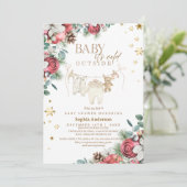 Winter Baby het is koud buiten Kerstdouche Kaart (Staand voorkant)