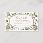 Winter Baby Het is koud buiten luierloof Informatiekaartje (Voorkant)