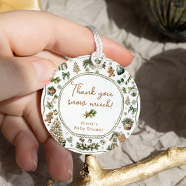 Winter Baby Het is koud buiten neutraal Baby showe Bedankjes Labels
