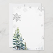 Winter Baby Het is koud buiten Silver Baby shower Kaart (Achterkant)