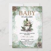 Winter Baby Het is Koud Evergreen Baby shower Kaart (Voorkant)