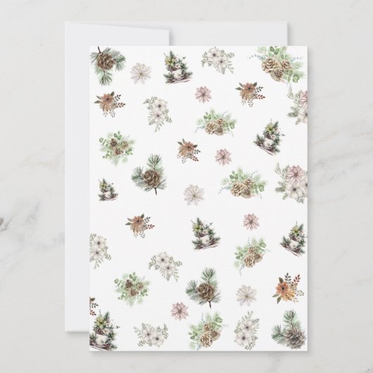 Winter Baby Het is Koud Evergreen Baby shower Kaart (Achterkant)