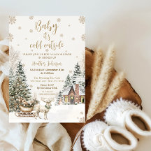 Winter Baby Het is koud, Sneeuwvlokken Baby Shower