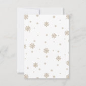 Winter Baby Het is koud, Snowflakes Baby shower Bedankkaart (Achterkant)