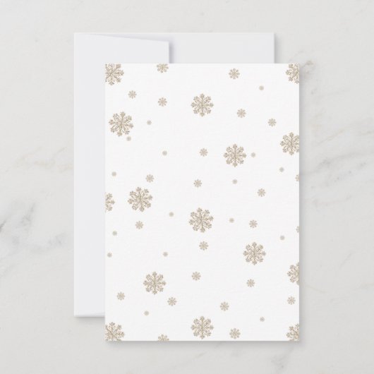 Winter Baby Het is koud, Snowflakes Baby shower Bedankkaart (Achterkant)