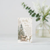 Winter Baby Het is koud, Snowflakes Baby shower Informatiekaartje (Staand voorkant)
