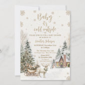 Winter Baby Het is koud, Snowflakes Baby shower Kaart (Voorkant)