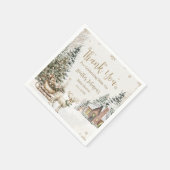 Winter Baby Het is koud, Snowflakes Baby shower Servet (Hoek)