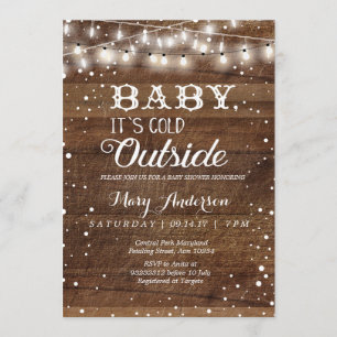 Winter Baby het is koude buiten baby shower uitnod Kaart