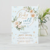 Winter Baby Het is koude toneelgoud, bevroren Kaart (Staand voorkant)