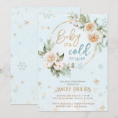 Winter Baby Het is koude toneelgoud, bevroren Kaart (Voorkant / Achterkant)