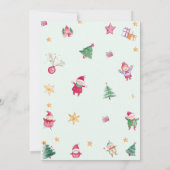 Winter Baby Het is koude Waterverf Baby shower Kaart (Achterkant)