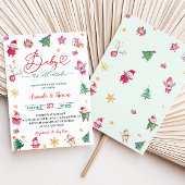 Winter Baby Het is koude Waterverf Baby shower Kaart