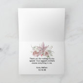 Winter baby in bloei 2 foto baby shower bedankkaart (Binnen)