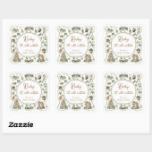 Winter Baby is koud buiten Baby shower Vierkante Sticker (Vel)