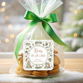 Winter Baby is koud buiten Baby shower Vierkante Sticker