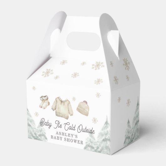 Winter Baby It's Cold Outside Baby Shower Snow Bedankdoosjes (Achterkant)