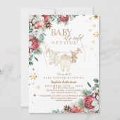 Winter Baby it's Cold Outside Christmas Shower Kaart (Voorkant)