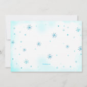 Winter Baby Jongen Douche Uitnodiging (Achterkant)