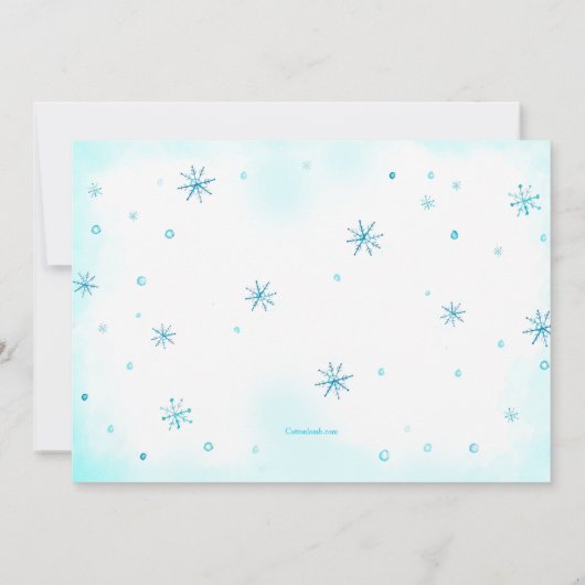 Winter Baby Jongen Douche Uitnodiging (Achterkant)