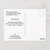 Winter Baby Kerstfeest Foto geboorteaankondiging Briefkaart (Achterkant)