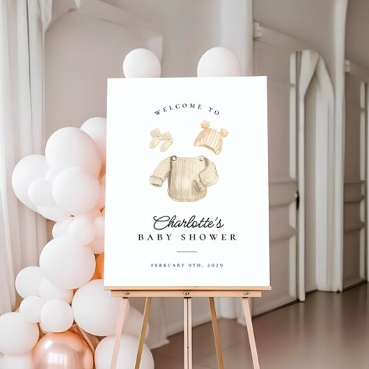 Winter Baby Kleding Baby shower Welkomstbord Poster