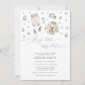 Winter Baby kleding Een vrolijk klein Baby shower Kaart (Voorkant)