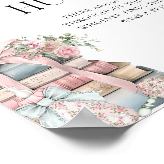 Winter Baby Meisje Douche Fopspeen Hunt Game Poster (Hoek)