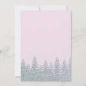 Winter Baby Meisje Shower Houtachtig Klein Sneeuwv Kaart (Achterkant)