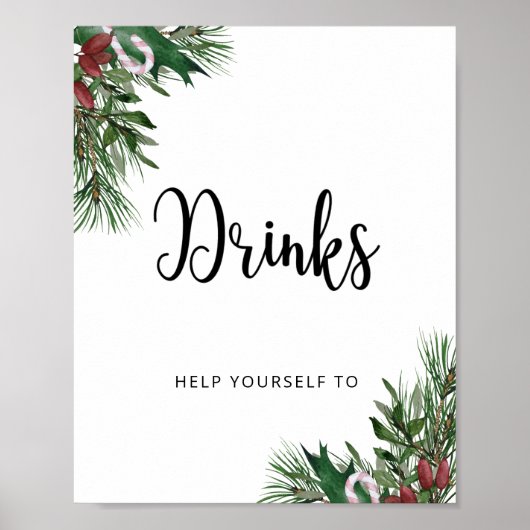 Winter baby santa drankjes poster (Voorkant)
