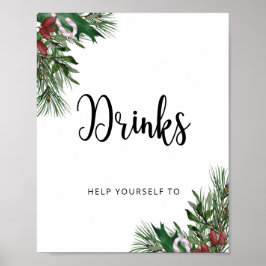 Winter baby santa Drinken Poster