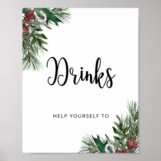 Winter baby santa Drinken Poster (Voorkant)