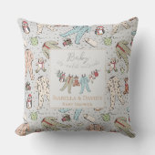 Winter Baby Shower Accentkussen Kussen (Voorkant)