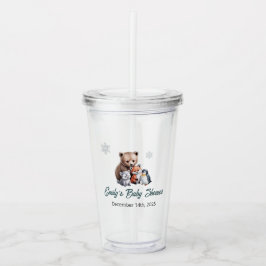 Winter Baby Shower Acrylic Tumbler Acryl Drinkbeker