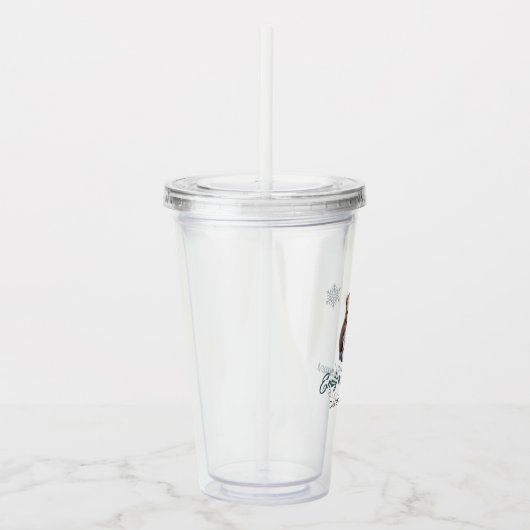 Winter Baby Shower Acrylic Tumbler Acryl Drinkbeker (Rechts)