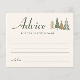 Winter Baby shower Advies Kaart