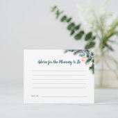 Winter Baby shower Advies Kaart (Staand voorkant)